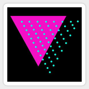 Pink Triangle (with Aqua  Dots) Sticker